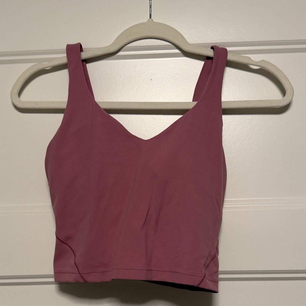 Mauve V-Neck LULULEMON Wunder Train Tank